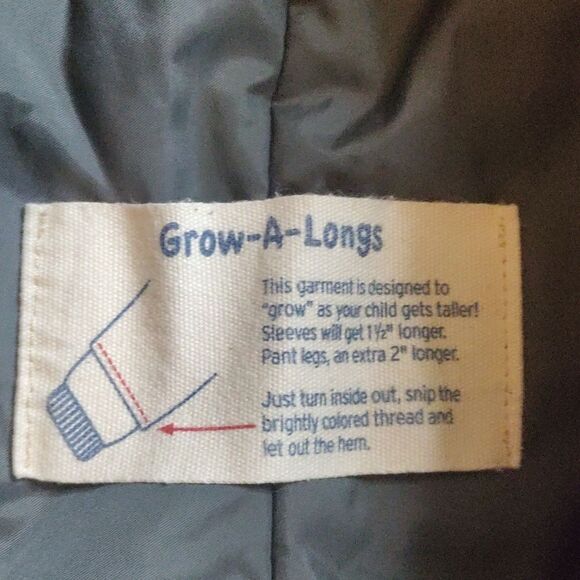 Lands End Black Snow Pants Size 8 Grow A Longs Winter Snow Sports Ski Snowboard - Picture 4 of 14